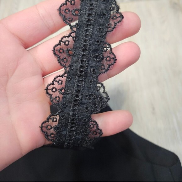 Nordstrom Rack Black Lace Cami Tank Top Blouse Women's Large Feminine Basics - Picture 6 of 7